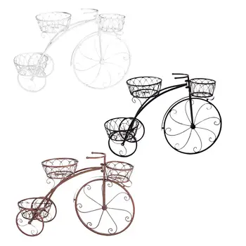 Европейский стиль Велосипед Корзина для Цветов Стеллаж для выставки товаров Художественные Украшения Декоративная Полка для хранения Подставка для велосипеда для гостиной