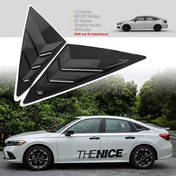 Жалюзи на задних боковых стеклах, треугольные жалюзи на окнах для седана Honda Civic 11Th 2022 2023 - ABS