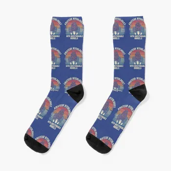 Забавный подарок собирателю грибов микологу-любителю с сомнительными сморчками в носках в винтажном стиле забавный носок Женские короткие носки