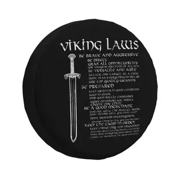 Законы Викингов, Скандинавский меч воина, потертый чехол запасного колеса для Mitsubishi Pajero 4x4 RV Valhalla Odin, протектор шин