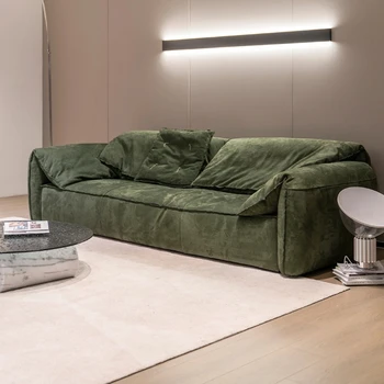 Зеленый диван из овечьей шерсти, Эргономичный Современный Облачный диван для приема гостей, Минималистичный Уникальный диван Salas Y Muebles Мебель для гостиной