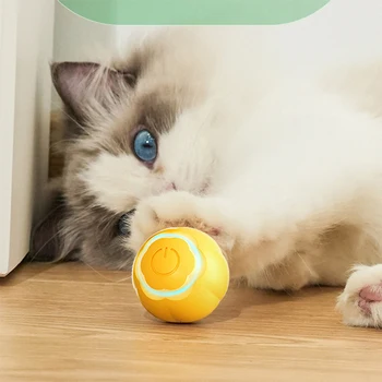 Игрушки для кошек, умный интерактивный мяч, автоматические катящиеся шарики, USB-зарядка, игрушки для домашних животных, мяч для дрессировки котенка в помещении, Аксессуары для кошек