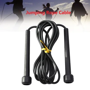 Кабель для прыжков со скакалкой черный 2,6 м 9 футов Пластиковая ручка для скоростных прыжков со скакалкой Портативное оборудование для фитнеса
