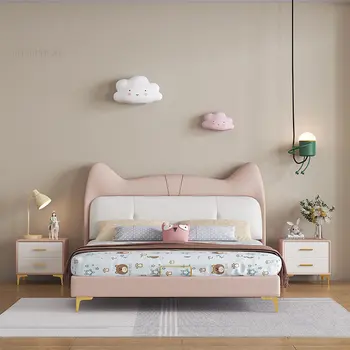 Каркасы кроватей из ткани Nordic Light класса люкс, современный каркас двуспальной кровати 1,5 м, Индивидуальность, кровать принцессы, Мебель для спальни