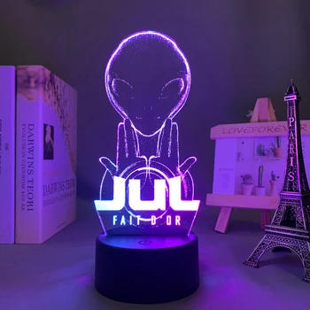 Красочная Аниме-двухцветная лампа Julien Mari для декора детской спальни, Подарок на День Рождения Рэпера Джула, Двухцветный Светодиодный Ночник