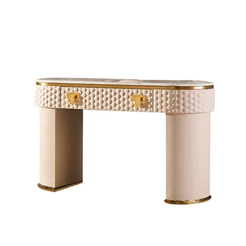 Легкий роскошный туалетный столик в итальянском стиле, постмодернистский минималистичный столик для макияжа, комбинированная модель табурета для комнаты на крыльце