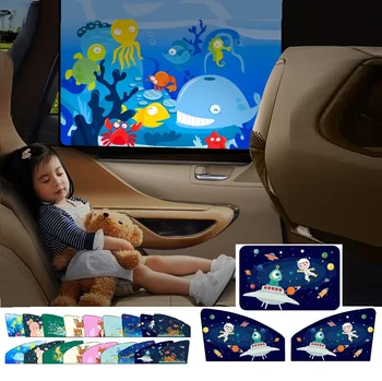 Магнитная шторка, солнцезащитный козырек на окно автомобиля, шторы против комаров, Регулируемый автомобильный стайлинг, Солнцезащитный козырек на боковые окна для детей