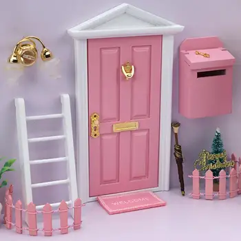 Мини-сказочная дверь, устойчивая к коррозии, влагостойкая, микро декор, набор обучающих игрушек в виде сказки для детей на 1/12 Кукольного домика