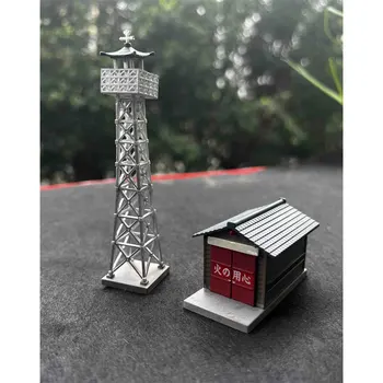 Модель здания в масштабе 1/144 Н, модель Японского пожарного здания, Миниатюрная коллекция сцен поезда, Песочный столик, Ландшафтная сборка модели