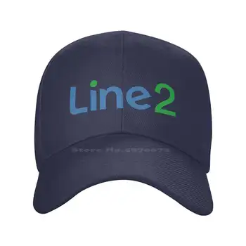 Модная качественная джинсовая кепка с логотипом Line2, вязаная шапка, бейсболка