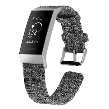Модный холщовый ремешок для часов, браслет для Fitbit Charge 4, сменный ремешок для часов, аксессуары для Fitbit Charge 3