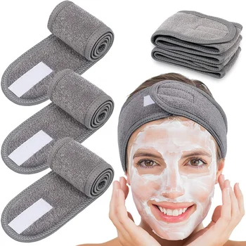 Мягкая двусторонняя повязка на голову из махровой ткани для мытья лица, снятия макияжа, женская спортивная шапочка для йоги для сна