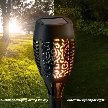 Наружная солнечная светодиодная лампа Flame Lights, Новые Декоративные ландшафтные светильники для сада во внутреннем дворе, декоративные ландшафтные светильники