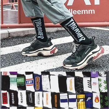 Новые модные забавные мужские длинные носки в стиле харадзюку, спортивное нижнее белье в стиле хип-хоп, уличный стиль, унисекс, зимние высокие носки для экипажа, подарки