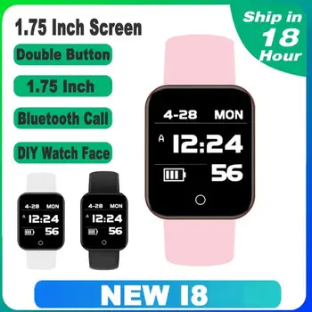 Новые Смарт-часы I8 для мужчин и женщин, водонепроницаемый Спортивный Фитнес-смарт-браслет, Bluetooth, пульсометр, умные часы для Android IOS