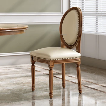 Обеденные стулья в американском стиле Кантри, массив дерева, Скандинавская спинка, стул для переговоров в кафе, мебель для гостиной, Новый китайский обеденный стул