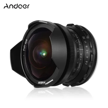 Объектив камеры Andoer 7,5 мм F2.8 с Ручной Фокусировкой 