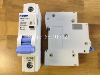 Письмо Надера NDB2-63 C16 C20 C25 C32 C63 миниатюрный автоматический выключатель 1P25A однополярный воздушный выключатель для обеспечения подлинности - 12 шт./лот
