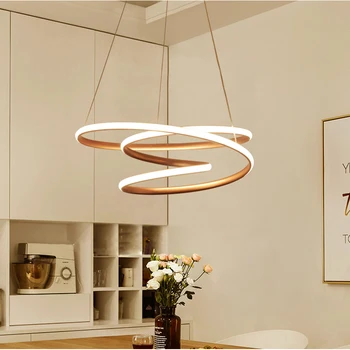 Подвесные светильники TEMAR Nordic Роскошные светодиодные Винтажные Креативные кольца для дома, спальни, столовой, люстры