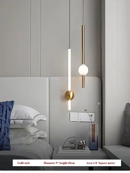 Популярный современный и минималистичный подвесной светильник в скандинавском стиле с длинным шнуром - креативный и роскошный дизайн для спальни