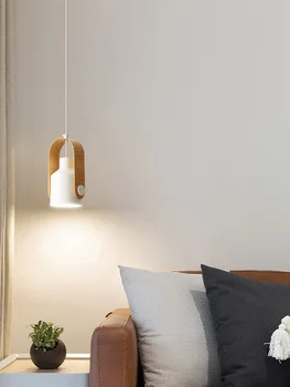 Прикроватная маленькая люстра Nordic log wind люстра прикроватная лампа современная минималистичная дизайнерская люстра