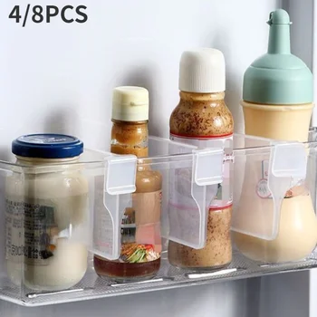 Разделитель для хранения холодильника, Комбинированный разделитель без утолщенного пластика, Шина для хранения кухонных бутылок и банок, Органайзер для банок