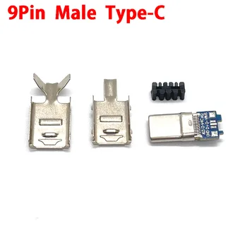 Разъем Mirco USB 3.1 Type-C Разъем Conector Tail Штекер Электрические Клеммы 9-контактный Адаптер Tipo C OTG De Carga Комплект Электрических