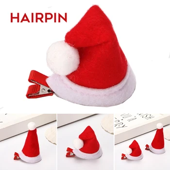 Рождественская шляпа Санта-Клаус, мини-заколки для волос, украшения для Рождественской шляпы, Фестивальный реквизит для косплея MUMR999