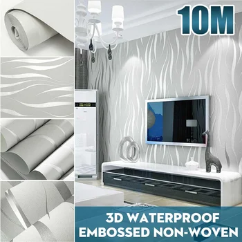 Рулон обоев с 3D-тиснением, эффект блеска, Декор стен в гостиной, спальне, Самодельные самоклеящиеся водонепроницаемые наклейки на стену, украшения