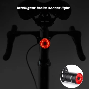 Сигнальный задний фонарь для велосипеда Smart, USB-лампы, светодиодный фонарь для освещения велосипеда, универсальный отражатель заднего фонаря для велоспорта с высокой видимостью