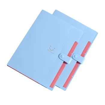 Синий держатель для папок с файлами, счетов, органайзер для офисных расширяющихся папок для хранения документов