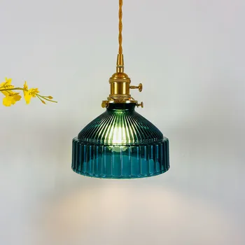 Скандинавский Винтажный стеклянный светодиодный подвесной светильник Прикроватные декоративные креативные лампы для ресторана, украшения для домашней кухни, подвесные светильники
