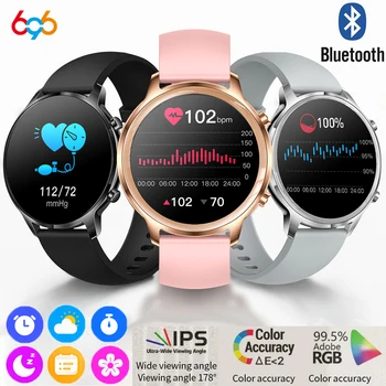 Смарт-Часы Blue Tooth Call Smartwatch Для Мужчин Женщин Фитнес Водонепроницаемый Монитор Сердечного Ритма 1,32 дюймов IPS Цветной Экран Для Android iOS