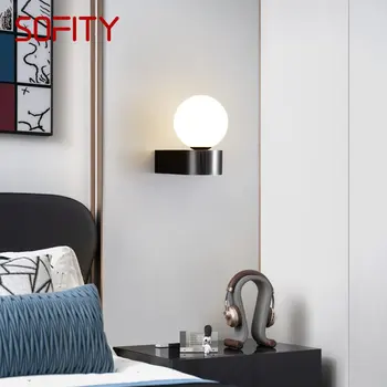 Современное бра ANITA из черной латуни LED 3 цвета Simply Creative Beside Light для домашнего декора спальни