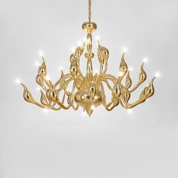 Современные люстры Swan, светильники Nordic Art Lustres, люстра для спальни, гостиной, светодиодная лампа для украшения помещений