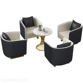 Стол и стул для переговоров в офисе продаж высокого класса, Откидывающееся сиденье для гостей, салон красоты, диван, кресло, журнальный столик