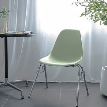 Стул со спинкой Скандинавский Дизайнерский обеденный стул со спинкой для креативного дома, Дизайнерский салонный обеденный стул, современный минималистичный стул LQYH