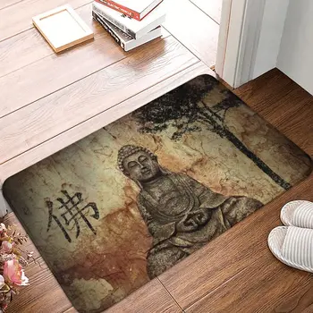Торжественный абстрактный коврик с изображением Будды в спальне, мягкий коврик для прихожей, декор, напольный коврик, дверной коврик, коврики.