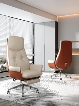Удобный бизнес, сидячий офис, кресло для отдыха, семейный кабинет, роскошный кожаный диван-кресло высокого класса