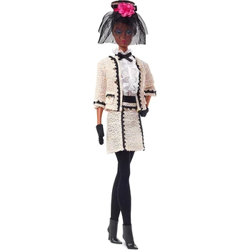 Фирменная коллекция моделей для тела Barbie из натурального Шелка Лучше всего подходит Чайной Кукле В Кремовом костюме из Букле GHT65