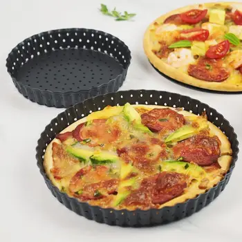 Форма для пирога Практичная Экологичная форма для выпечки пиццы с антипригарным покрытием со съемным дном Кухонные принадлежности Форма для выпечки Противень для пиццы
