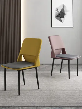 Хит продаж, тканевые обеденные стулья Nordic luxury technology, современные минималистичные косметические стулья для знаменитостей со спинкой, ресторан
